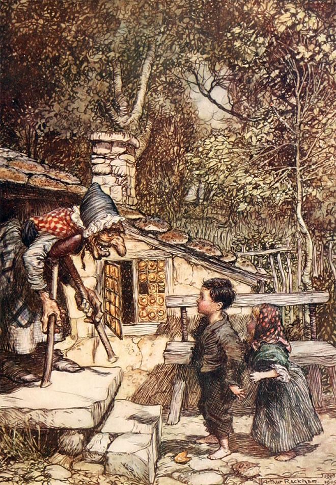 'Hansel and Gretel' - Hansel and Grethel and Other Tales, Arthur Rackham, 1920.