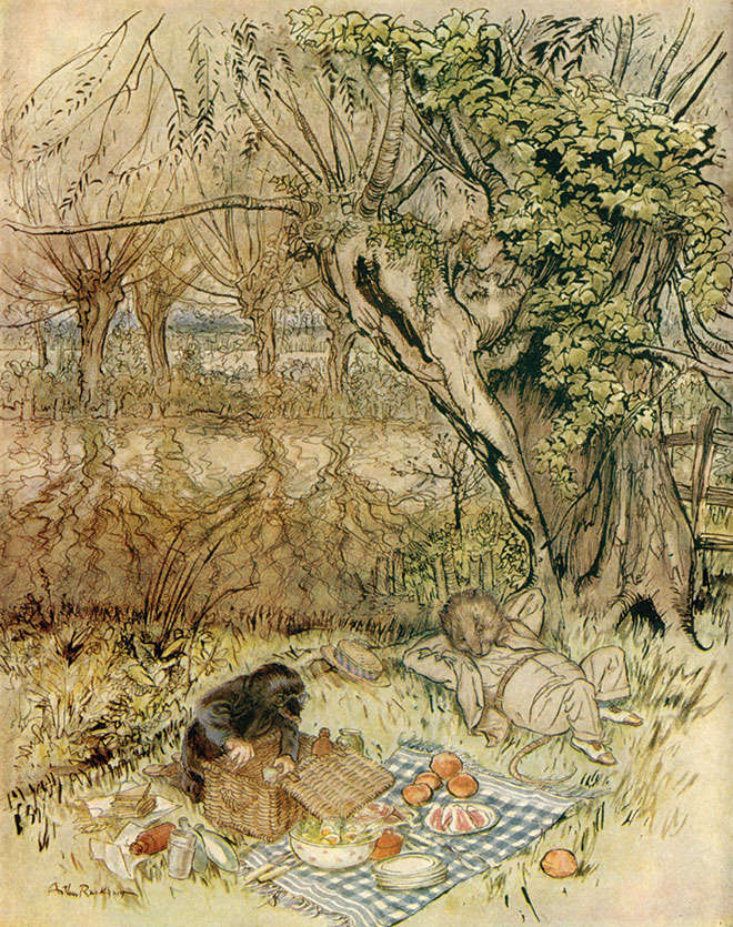 The Wind in the Willows, Arthur Rackham, 1940.