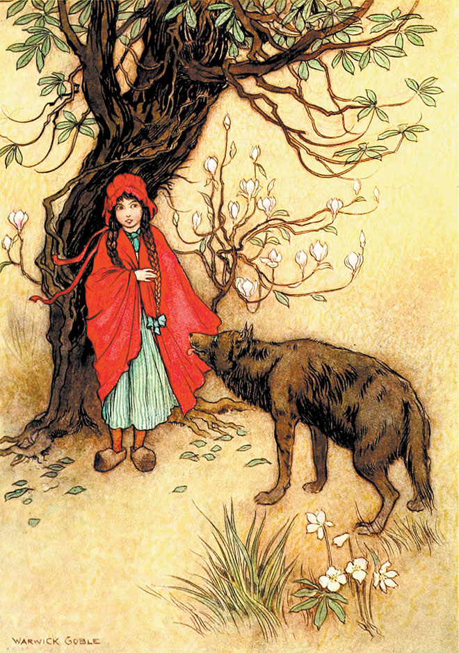 'Little Red Riding Hood' - The Fairy Book, Warwick Goble, 1923.