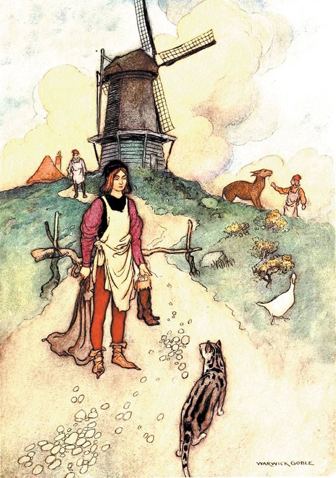 'Puss in Boots' - The Fairy Book, Warwick Goble, 1923.