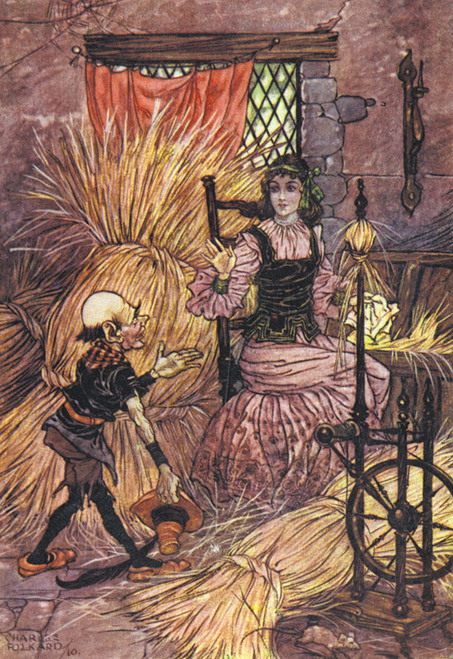 Rumpelstiltskin by Charles Folkard from Grimm's Fairy Tales, 1911