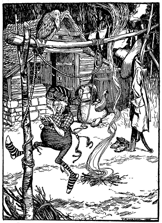 Brothers Grimm, Arthur Rackham, 1909, Rumpelstiltskin