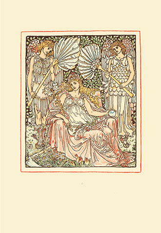 Queen Summer - Or the Tourney of the Lily and the Rose - Illustrated by Walter Crane