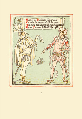 Queen Summer - Or the Tourney of the Lily and the Rose - Illustrated by Walter Crane