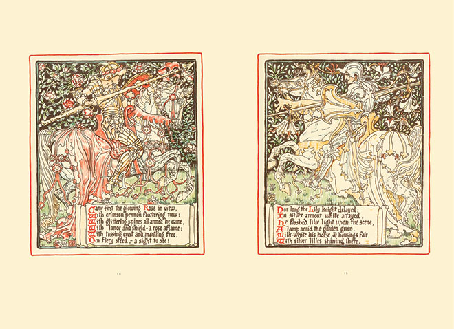 Queen Summer - Or the Tourney of the Lily and the Rose - Illustrated by Walter Crane