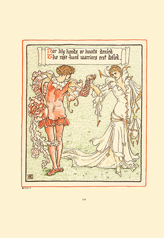 Queen Summer - Or the Tourney of the Lily and the Rose - Illustrated by Walter Crane