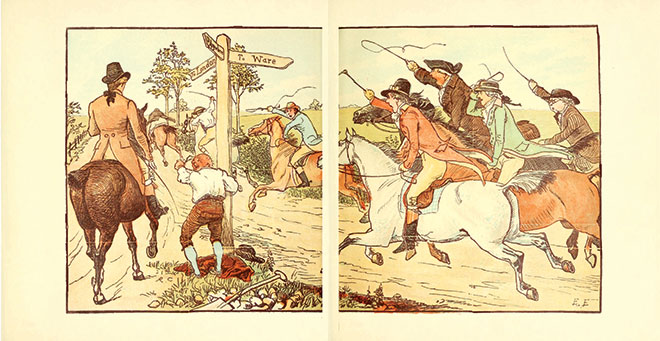 The Diverting History of John Gilpin - Showing How He Went Farther Than He Intended, and Came Home Safe Again - Illustrated by Randolph Caldecott