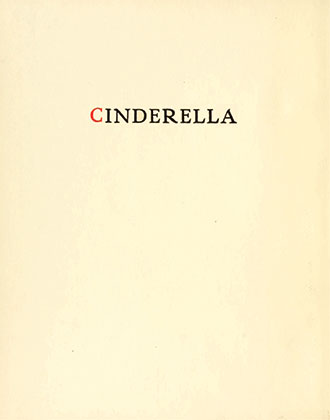 Cinderella Picture Book - Containing Cinderella, Puss in Boots & Valentine and Orson - Illustrated by Walter Crane