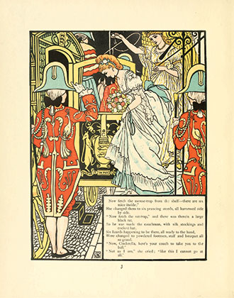 Cinderella Picture Book - Containing Cinderella, Puss in Boots & Valentine and Orson - Illustrated by Walter Crane