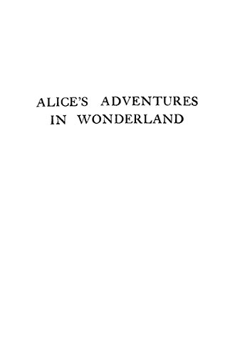 Alice in Wonderland - Illustrated by Frank Adams