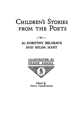 Children's Stories from the Poets - Frank Adams