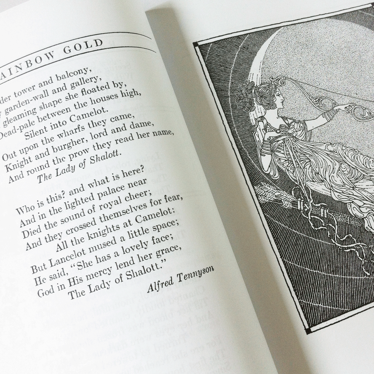 Hymn to Diana, a poem by Ben Jonson, illustrated by Dugald Stewart Walker. Rainbow Gold Book.