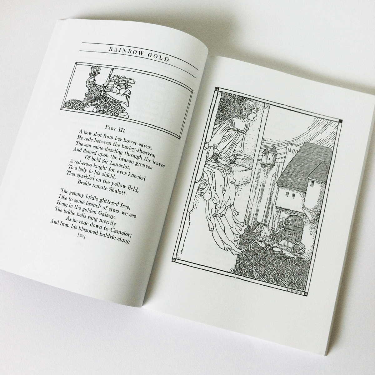 Hunting Song, a poem by Alfred Tennyson, illustrated by Dugald Stewart Walker. Rainbow Gold Book.