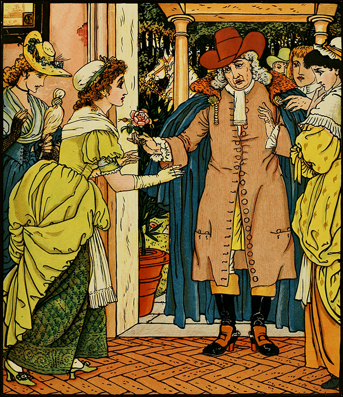 Beauty and the Beast illustration by Walter Crane