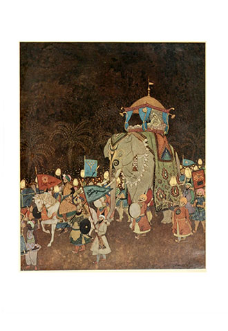 Princess Badoura - A Tale from the Arabian Nights - Illustrated by Edmund Dulac