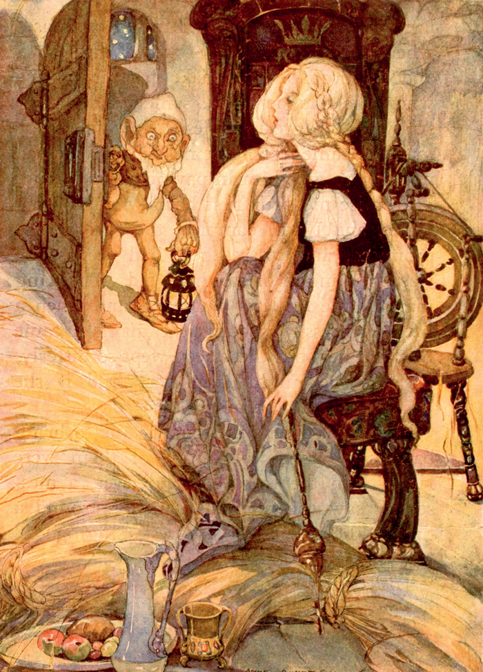 Rumpelstiltskin, Brothers Grimm, Anne Anderson, The Millers Daughter