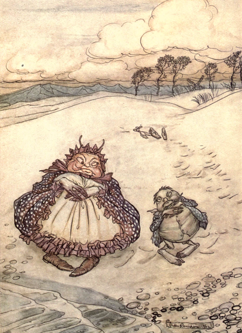 Aesop's Fables, The Crab and his Mother, Arthur Rackham