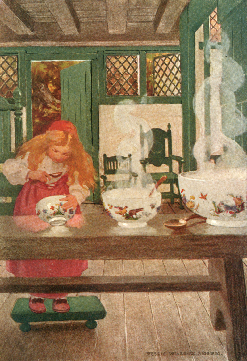 Three Bears, Porridge, Jessie Willcox Smith