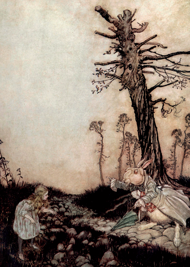 Tree, Arthur Rackham, Alice in Wonderland