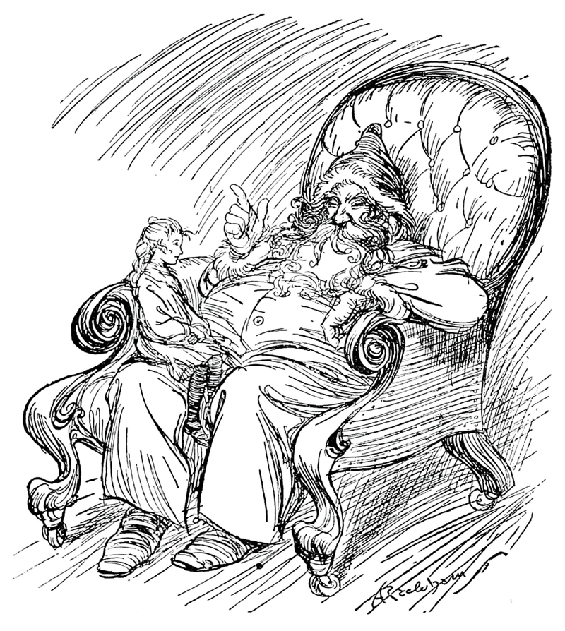 Father Christmas at Home Arthur Rackham