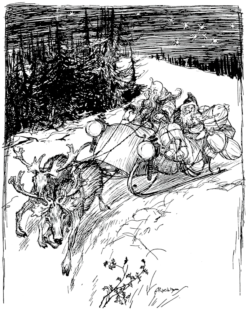 Father Christmas at Home Arthur Rackham