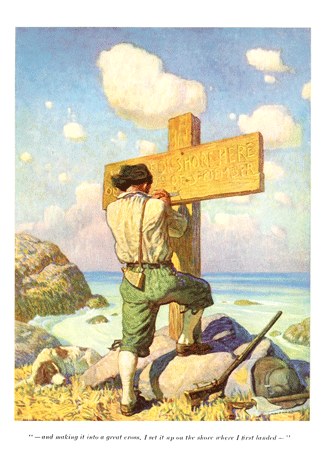 Robinson Crusoe by Daniel Defoe illustrated by N. C. Wyeth