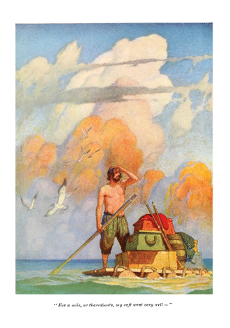 Robinson Crusoe by Daniel Defoe illustrated by N. C. Wyeth