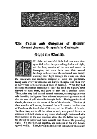 The Nights of Straparola - Vol II illustrated by E. R. Hughes