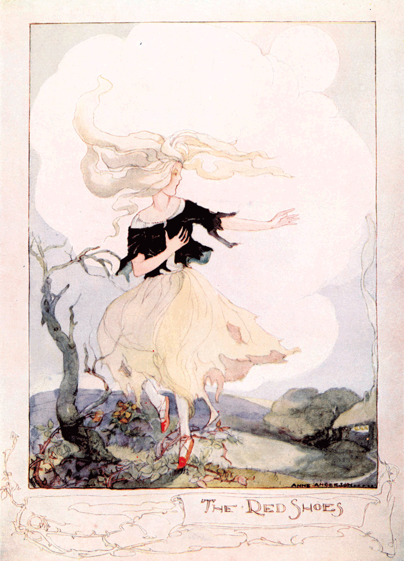 The Red Shoes illustrated by Anne Anderson