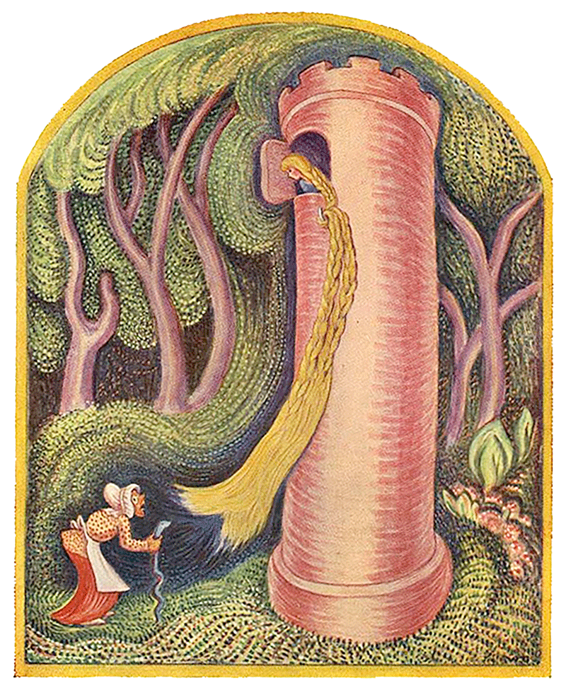 Rapunzel illustration by Wanda Gag