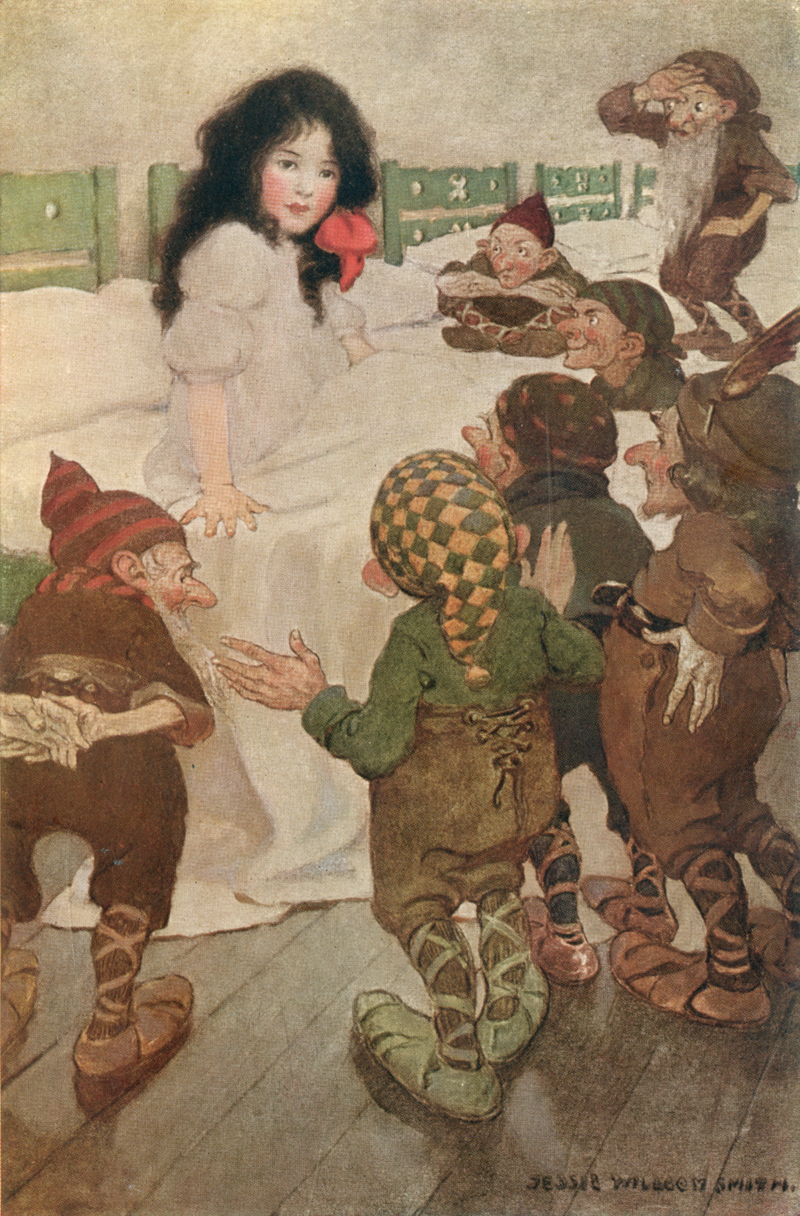 Snowdrop and The Seven Dwarves, A Child's Book of Stories - Jessie Willcox Smith