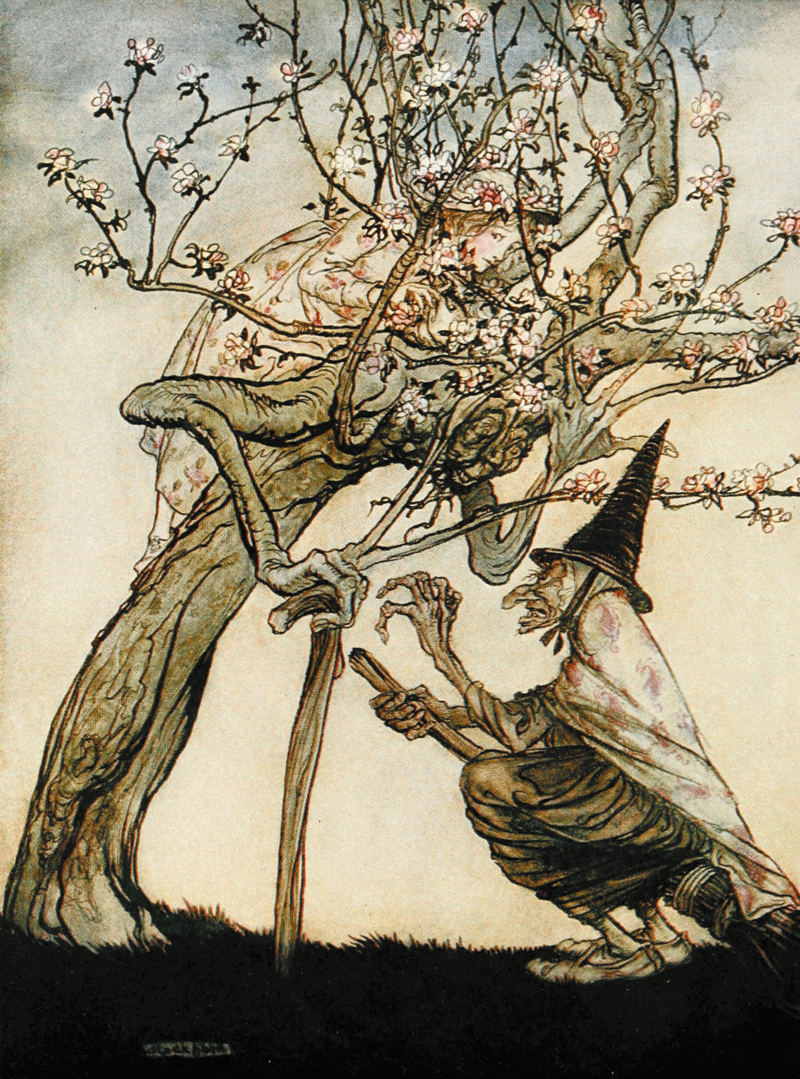 The Old Witch - An English Fairy Tale, illustrated by Arthur Rackham