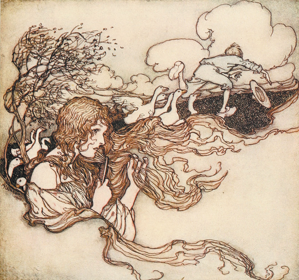 The Goose Girl Illustration by Arthur Rackham