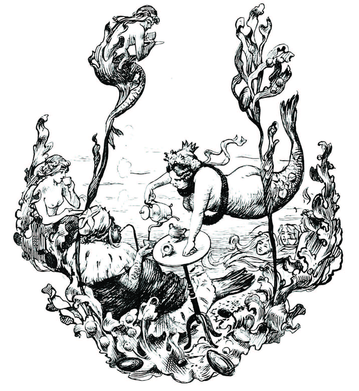 The Little Mermaid illustration by Hans Tegner