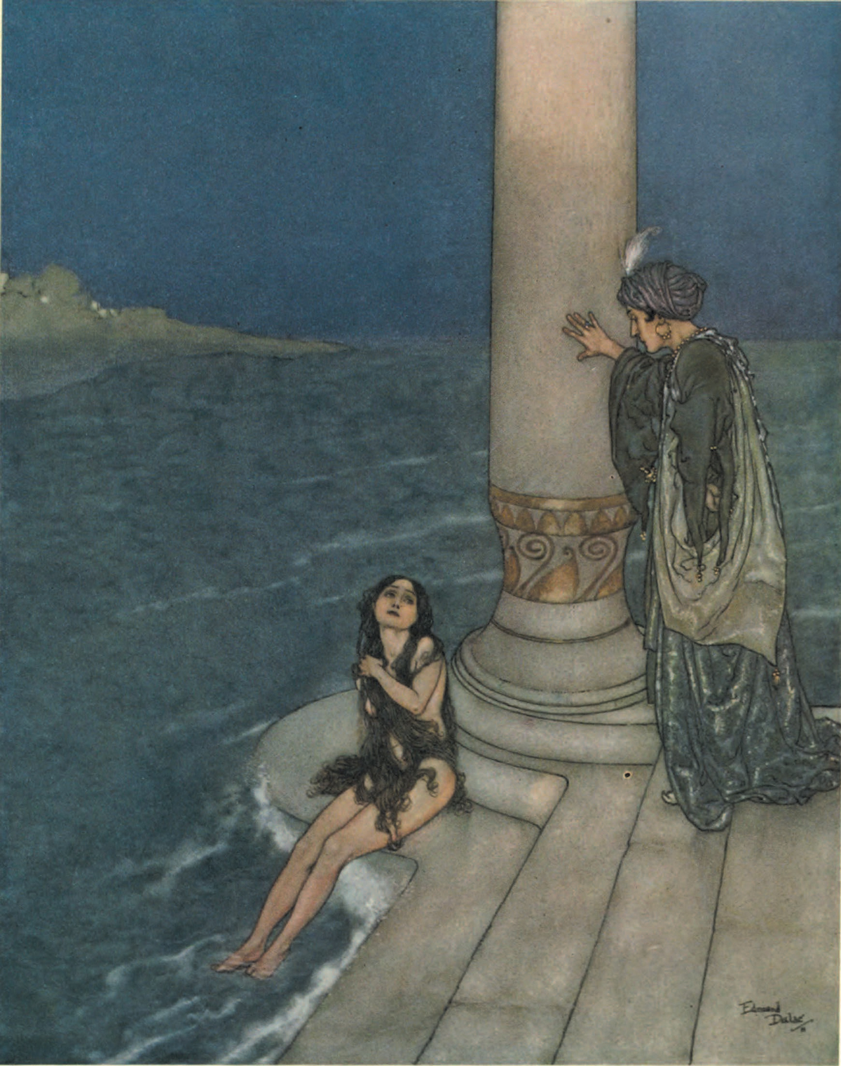 The Little Mermaid illustration by Edmund Dulac