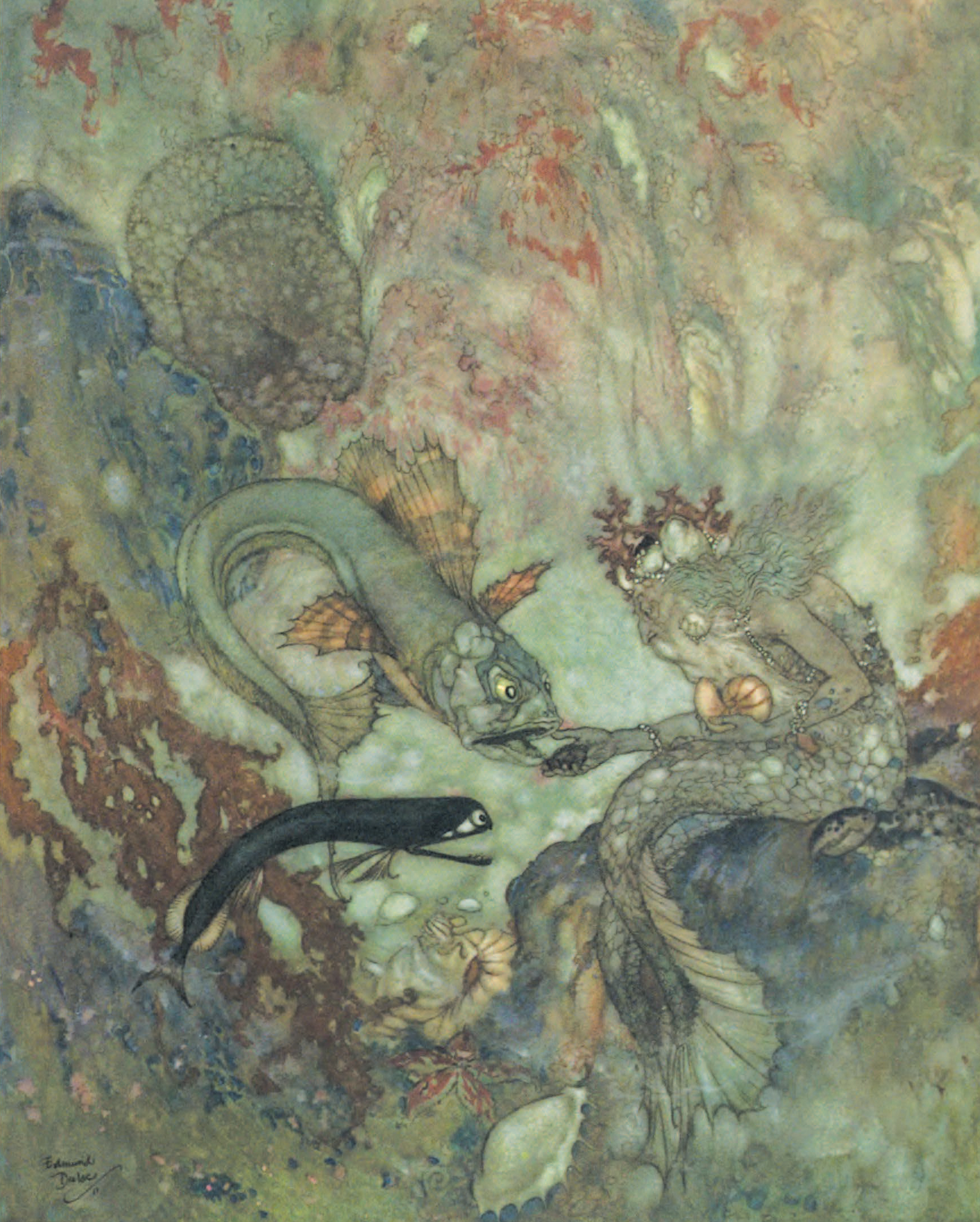 The Little Mermaid illustration by Edmund Dulac