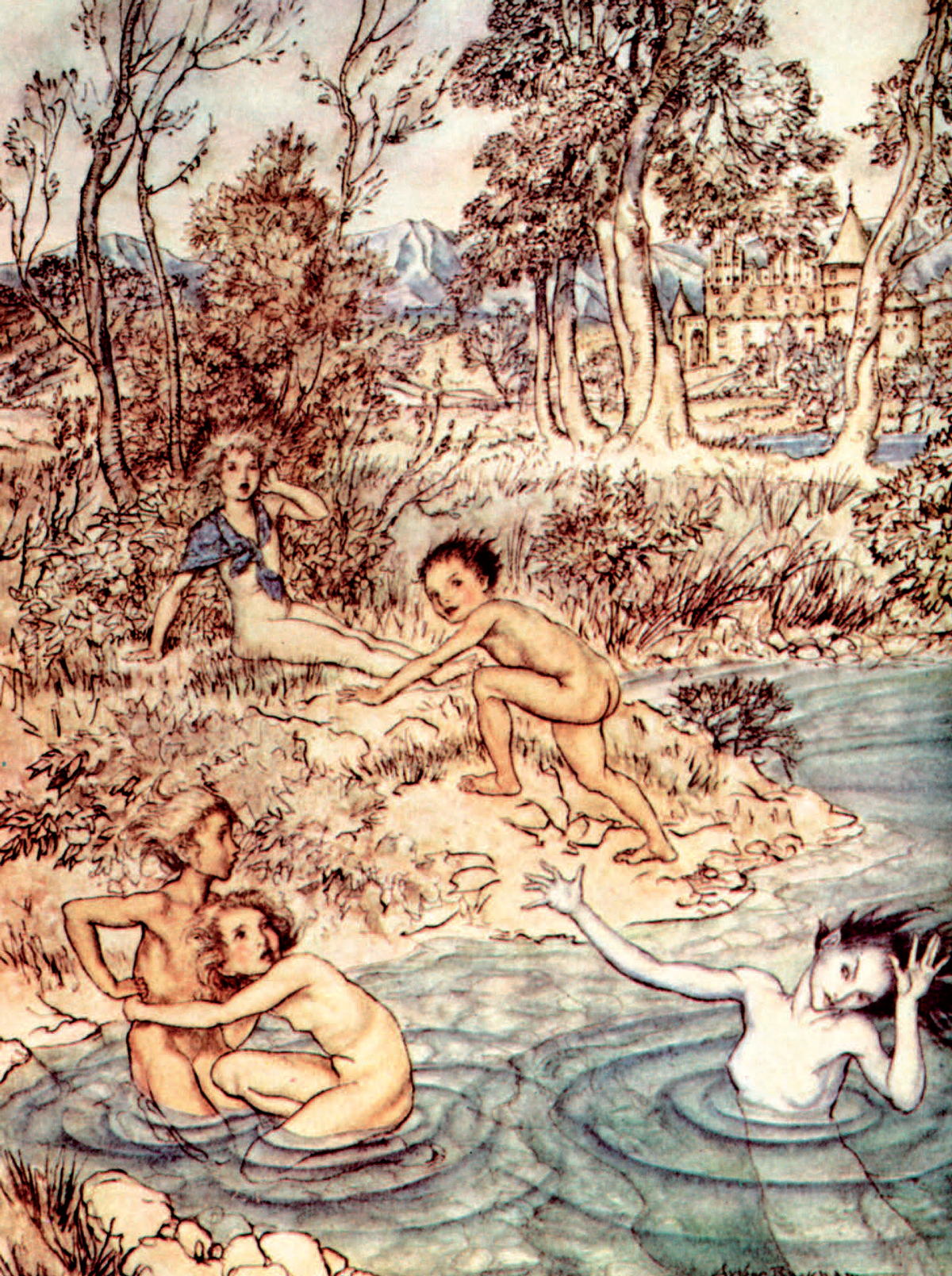 The Little Mermaid illustration by Arthur Rackham